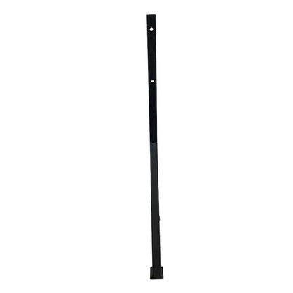 Stalen bankpoot zwart voor buiten H vorm 2,5 bij 51,5 cm en hoogte 76 cm  (2,5 x 5 cm) (set van 2 stuks)