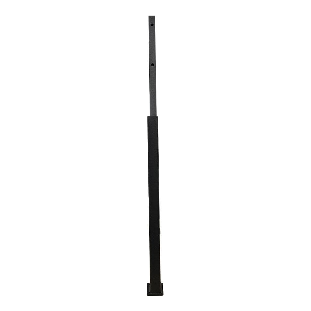 Stalen bankpoot zwart voor buiten H vorm 2,5 bij 51,5 cm en hoogte 76 cm  (2,5 x 5 cm) (set van 2 stuks)