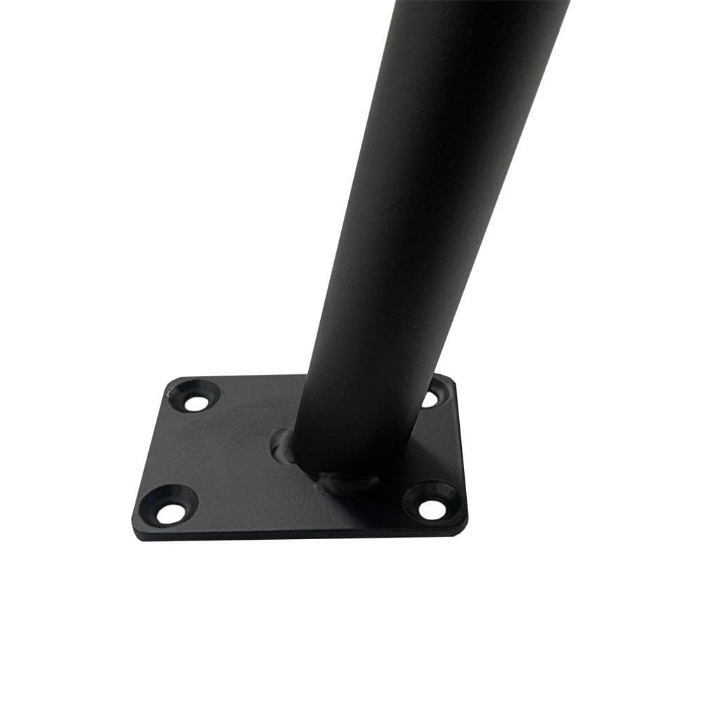 Stalen schuine meubelpoot zwart rond ø 2,5 cm en hoogte 42 cm  (set van 4 stuks)