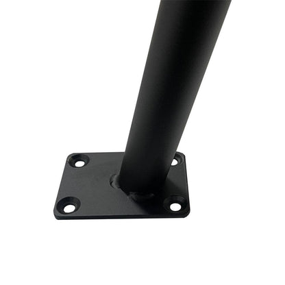 Stalen schuine meubelpoot zwart rond ø 2,5 cm en hoogte 42 cm  (set van 4 stuks)