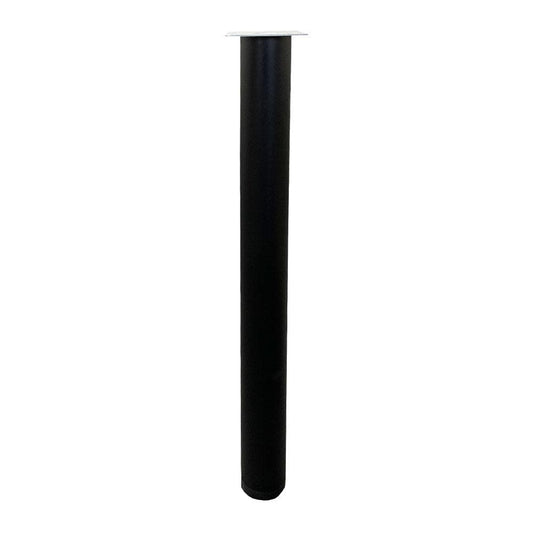 Set stalen tafelpoten zwart rond ø 6 cm en hoogte 72 cm  - 4 stuks