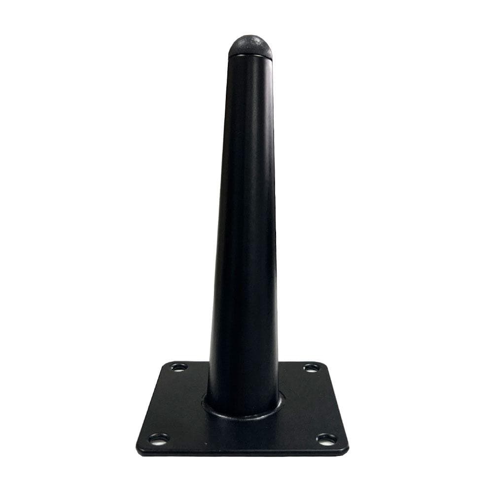 Stalen schuine meubelpoot zwart conisch ø 3,5 cm / 2 cm en hoogte 15 cm  (set van 4 stuks)