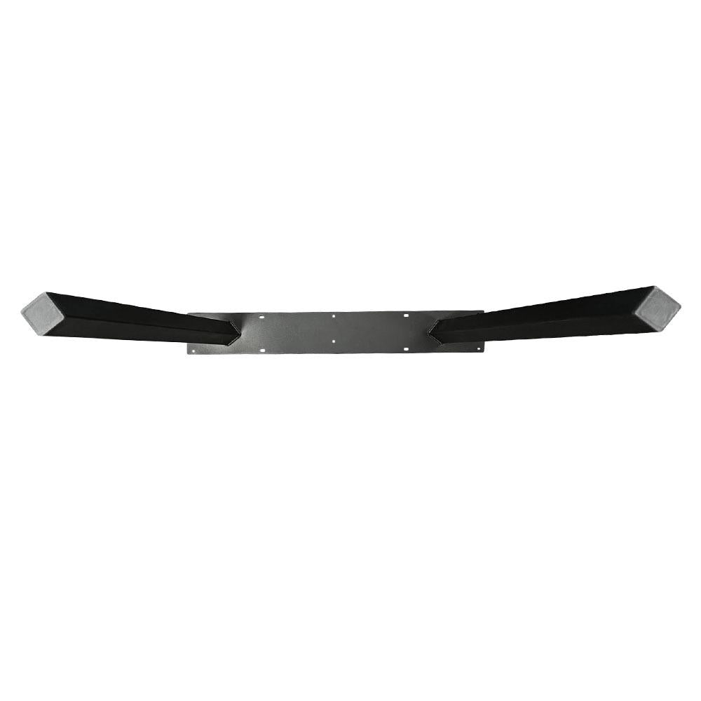 Stalen schuine zwarte tafelpoten 76 bij 10 cm en hoogte 72 cm  (4 x 4 cm) - Set van 2 stuks