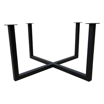 Stalen salononderstel zwart vierkant 75 bij 75 cm en hoogte 43 cm  (3 x 3 cm)
