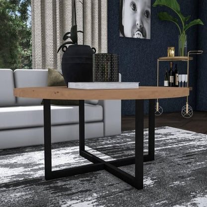 Stalen salononderstel zwart vierkant 75 bij 75 cm en hoogte 43 cm  (3 x 3 cm)