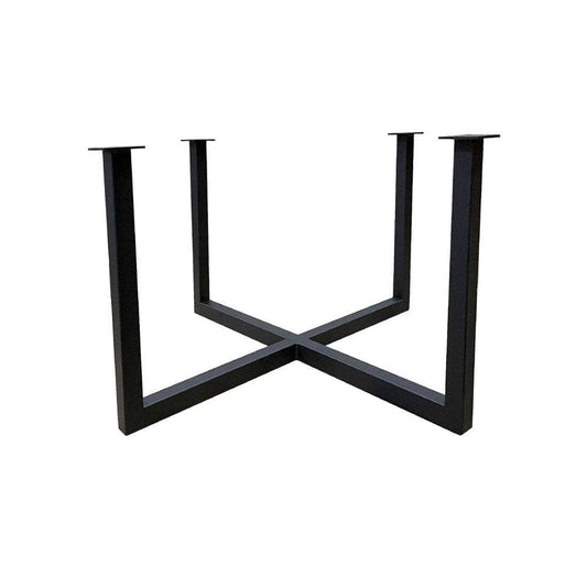 Stalen salononderstel zwart vierkant 50 bij 50 cm en hoogte 37 cm  (3 x 3 cm)