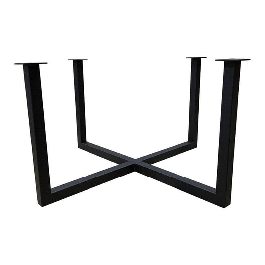 Stalen salononderstel zwart vierkant 65 bij 65 cm en hoogte 37 cm  (3 x 3 cm)