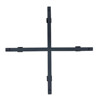 Stalen salononderstel zwart vierkant 75 bij 75 cm en hoogte 37 cm  (3 x 3 cm)