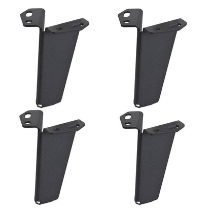 Massief stalen meubelpoot zwart taps 8 bij 5 cm en hoogte 10 cm  - 4 stuks