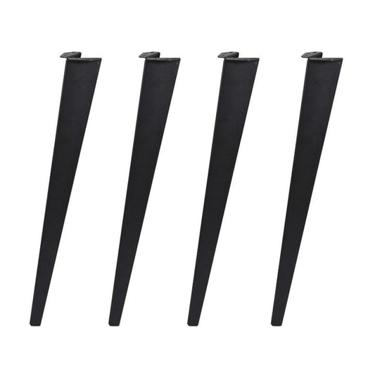 Massief stalen meubelpoot zwart taps 8 bij 5 cm en hoogte 72 cm  - 4 stuks