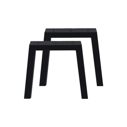 Stalen tafelpoot zwart trapezium 39 bij 4 cm en hoogte 40 cm  (4 x 10 cm) - 2 stuks