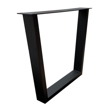 Stalen tafelpoot zwart taps 75 bij 10 cm en hoogte 72 cm  (4 x 10 cm) - 2 stuks