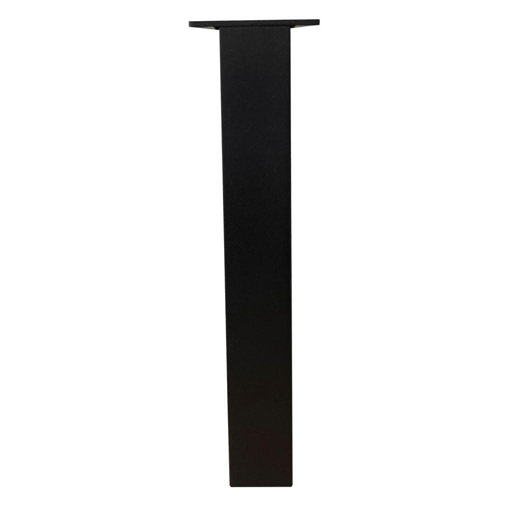 Stalen U tafelpoot zwart 38 bij 6 cm en hoogte 43 cm  (6 x 6 cm) - 2 stuks