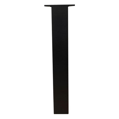 Stalen U tafelpoot zwart 38 bij 6 cm en hoogte 43 cm  (6 x 6 cm) - 2 stuks
