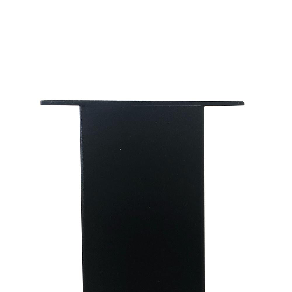 Stalen U bureaupoot zwart 60 bij 8 cm en hoogte 72 cm  (2 x 8 cm) (set van 2 stuks)