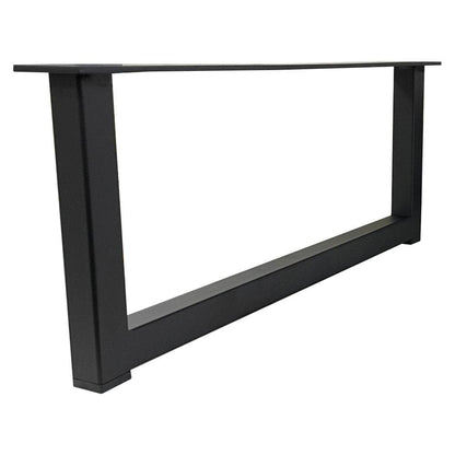 Stalen U kastpoot zwart 38 bij 2 cm en hoogte 15 cm  (2 x 2 cm) (set van 2 stuks)