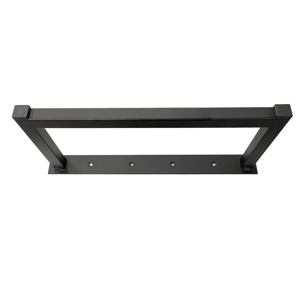 Stalen U kastpoot zwart 38 bij 2 cm en hoogte 15 cm  (2 x 2 cm) (set van 2 stuks)
