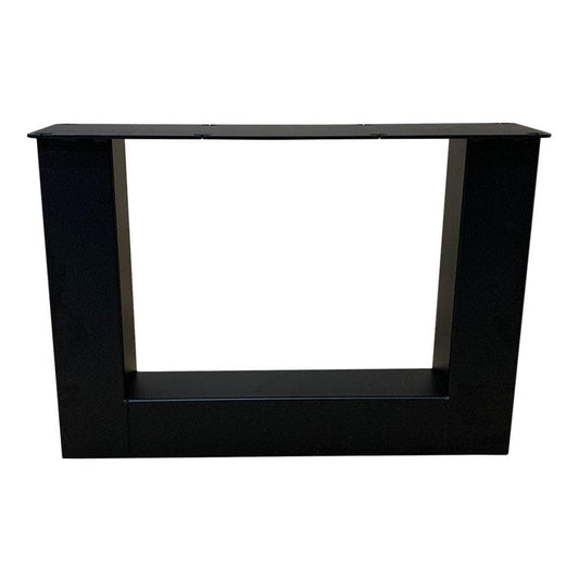 Stalen U tafelpoot zwart 55 bij 8 cm en hoogte 40 cm  (8 x 8 cm) - 2 stuks