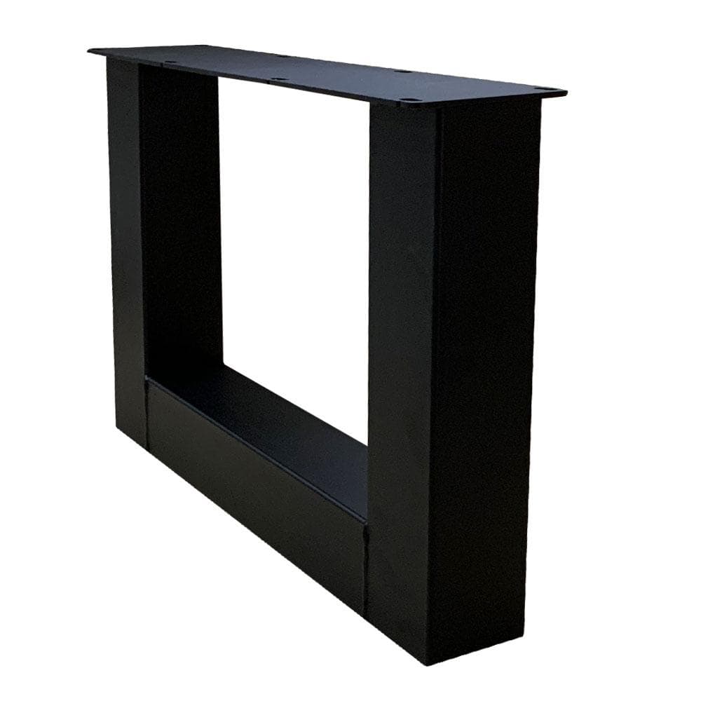 Stalen U tafelpoot zwart 55 bij 8 cm en hoogte 40 cm  (8 x 8 cm) - 2 stuks