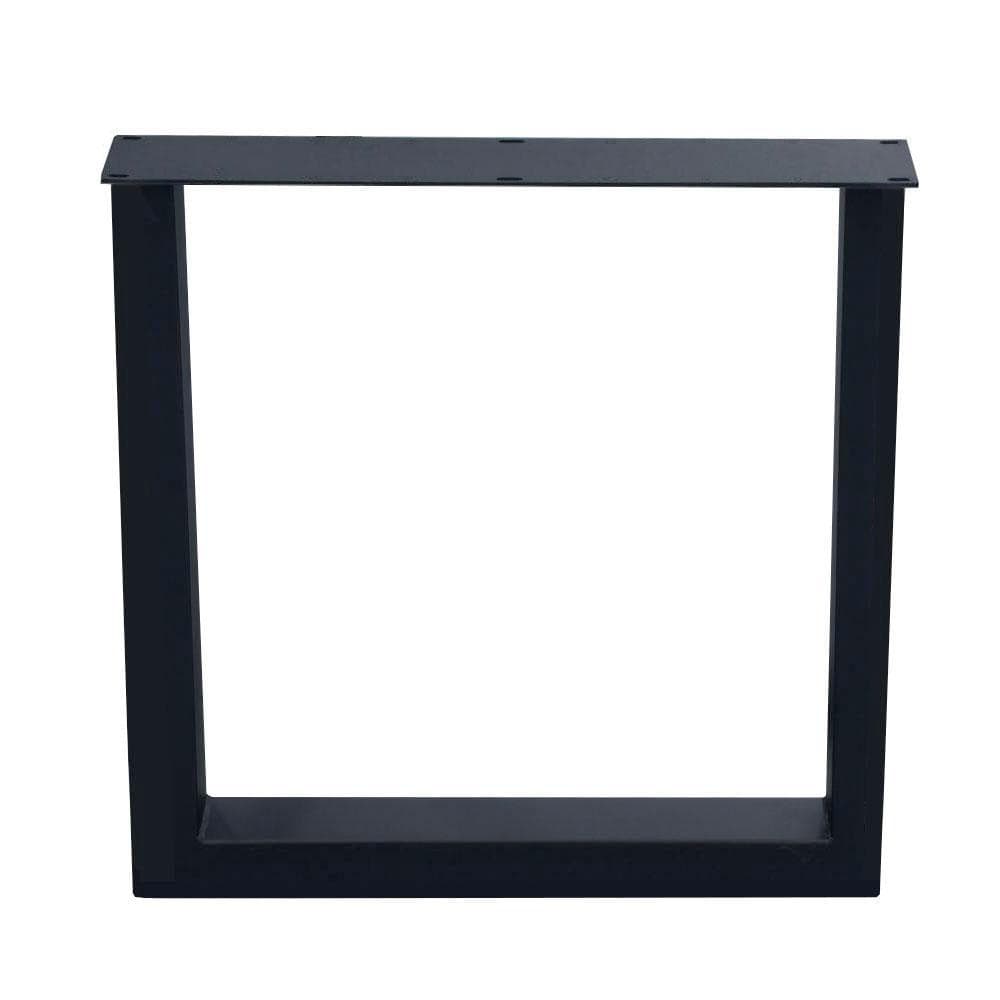 Premium stalen U tafelpoot zwart 75 bij 10 cm en hoogte 72 cm  (5 x 10 cm) (set van 2 stuks)