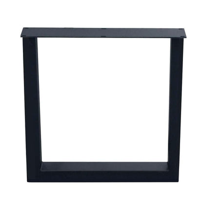 Premium stalen U tafelpoot zwart 75 bij 10 cm en hoogte 72 cm  (5 x 10 cm) (set van 2 stuks)