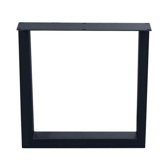 Premium stalen U tafelpoot zwart 75 bij 10 cm en hoogte 72 cm  (5 x 10 cm) (set van 2 stuks)