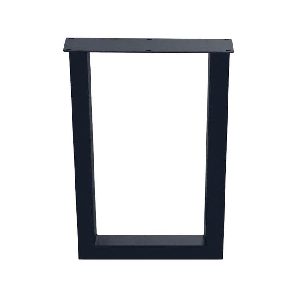 Stalen U tafelpoot zwart 60 bij 8 cm en hoogte 100 cm  (8 x 8 cm) (set van 2 stuks)