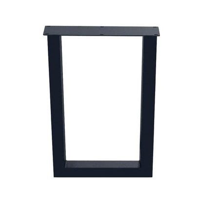 Stalen U tafelpoot zwart 60 bij 8 cm en hoogte 100 cm  (8 x 8 cm) (set van 2 stuks)