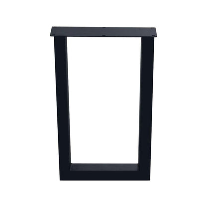 Stalen U tafelpoot zwart 60 bij 8 cm en hoogte 100 cm  (8 x 8 cm) (set van 2 stuks)