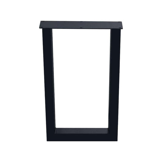 Stalen U tafelpoot zwart 60 bij 8 cm en hoogte 100 cm  (8 x 8 cm) (set van 2 stuks)