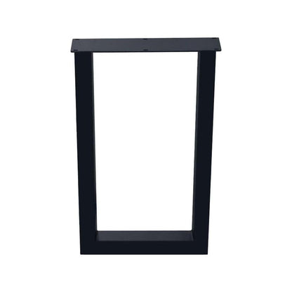 Stalen U tafelpoot zwart 60 bij 8 cm en hoogte 100 cm  (8 x 8 cm) (set van 2 stuks)