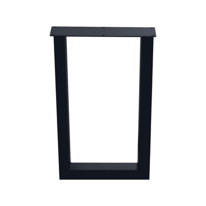Stalen U tafelpoot zwart 60 bij 8 cm en hoogte 105 cm  (8 x 8 cm) (set van 2 stuks)