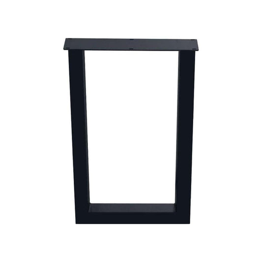 Stalen U tafelpoot zwart 60 bij 8 cm en hoogte 90 cm  (8 x 8 cm) (set van 2 stuks)