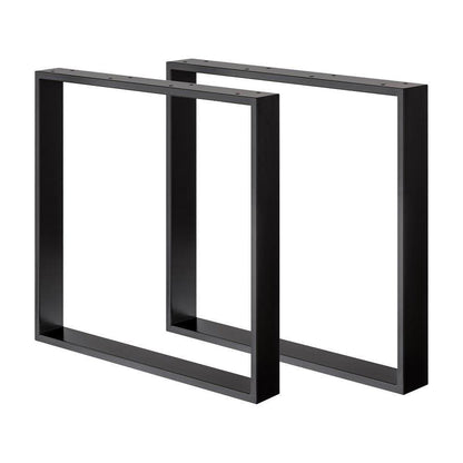 Stalen U tafelpoot zwart 80 bij 8 cm en hoogte 72 cm  (2 x 8 cm) - 2 stuks