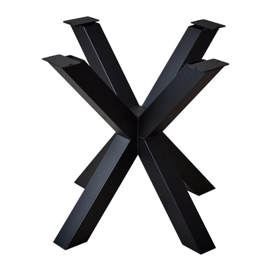 Stalen matrix zwart spinpoot 80 bij 80 cm en hoogte 72 cm  (8 x 8 cm)