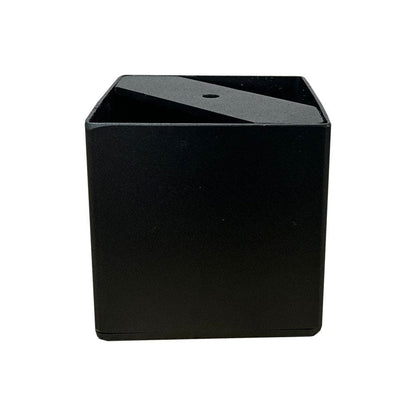Stalen meubelpoot zwart vierkant 10 bij 10 cm en hoogte 10 cm  (set van 4 stuks)