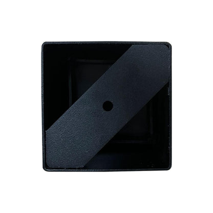 Stalen meubelpoot zwart vierkant 10 bij 10 cm en hoogte 10 cm  (set van 4 stuks)