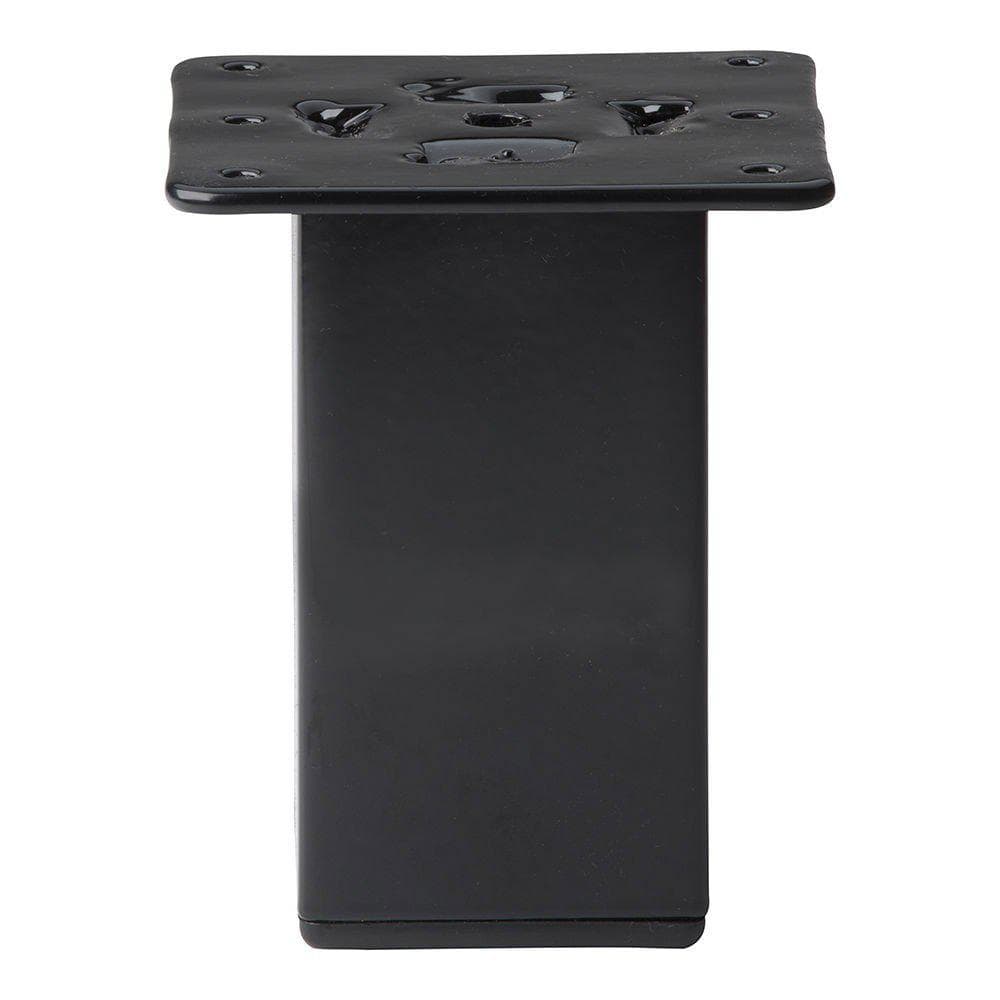 Stalen meubelpoot zwart vierkant 5 bij 5 cm en hoogte 10 cm  (5 x 5 cm) (set van 4 stuks)