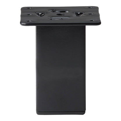 Stalen meubelpoot zwart vierkant 5 bij 5 cm en hoogte 10 cm  (5 x 5 cm) (set van 4 stuks)