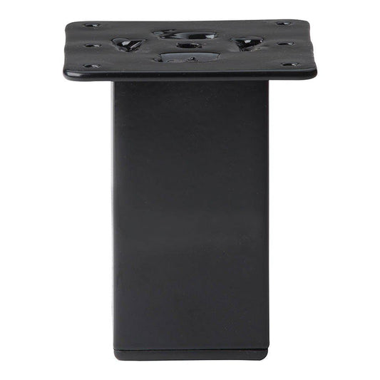 Stalen meubelpoot zwart vierkant 5 bij 5 cm en hoogte 10 cm  (5 x 5 cm) (set van 4 stuks)