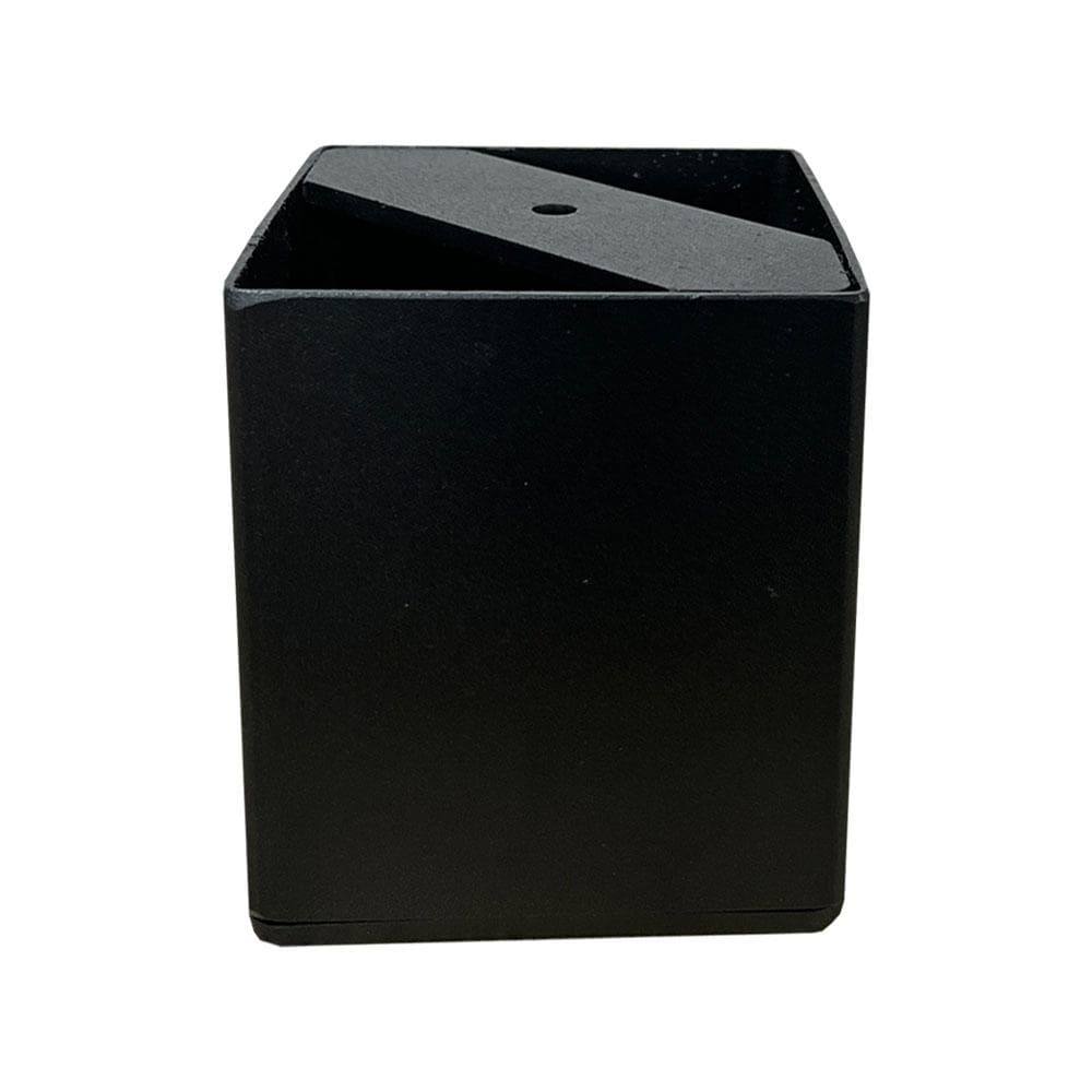 Stalen meubelpoot zwart vierkant 10 bij 10 cm en hoogte 13 cm  (set van 4 stuks)