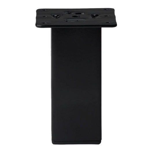 Stalen meubelpoot zwart vierkant 5 bij 5 cm en hoogte 15 cm  (set van 4 stuks)