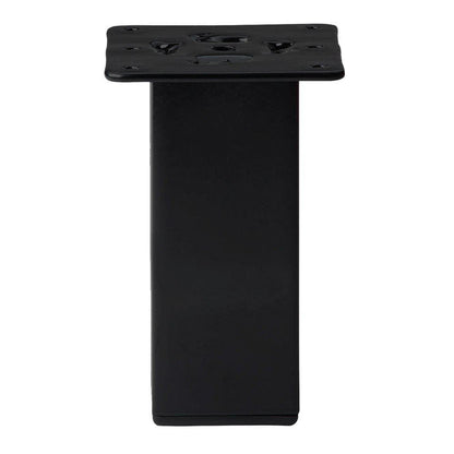 Stalen meubelpoot zwart vierkant 5 bij 5 cm en hoogte 15 cm  (set van 4 stuks)
