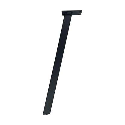 Stalen schuine meubelpoot zwart vierkant 2,5 bij 2,5 cm en hoogte 42 cm  (set van 4 stuks)