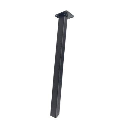 Stalen schuine meubelpoot zwart vierkant 2,5 bij 2,5 cm en hoogte 42 cm  (set van 4 stuks)