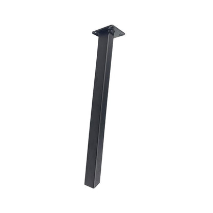 Stalen schuine meubelpoot zwart vierkant 2,5 bij 2,5 cm en hoogte 36 cm  (set van 4 stuks)