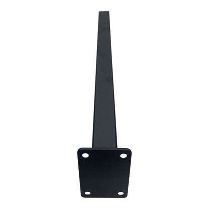Stalen schuine meubelpoot zwart vierkant 2,5 bij 2,5 cm en hoogte 42 cm  (set van 4 stuks)