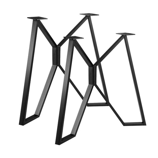 Stalen vlinder zwart vlinder 78 bij 4 cm en hoogte 73 cm  (4 x 2 cm) - Set van 2 stuks