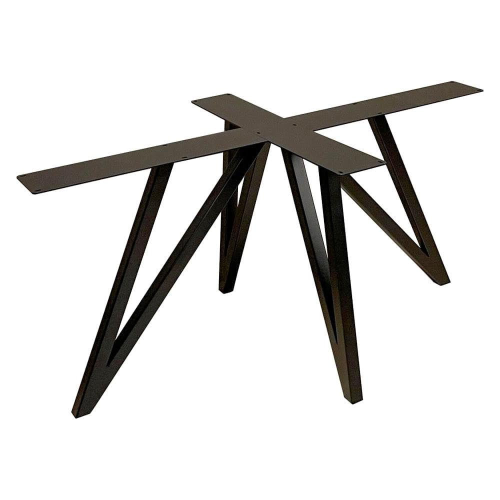 Stalen onderstel zwart vlinder 140 bij 78 cm en hoogte 72 cm  (4 x 4 cm)