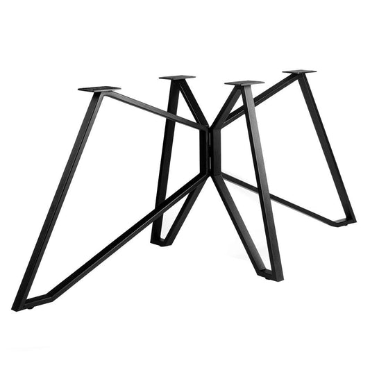 Stalen onderstel zwart vlinder 180 bij 72 cm en hoogte 73 cm  (4 x 2 cm)